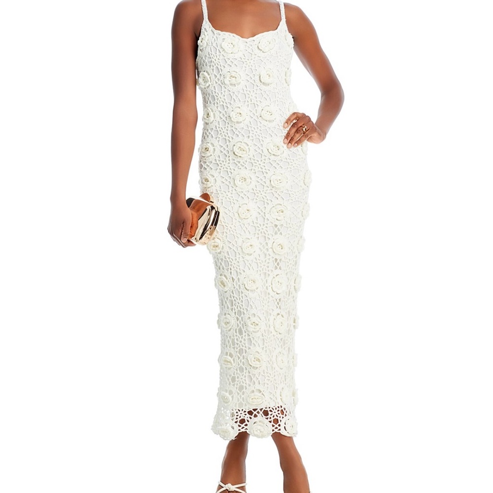 Chic Floral Crochet Maxi Dress